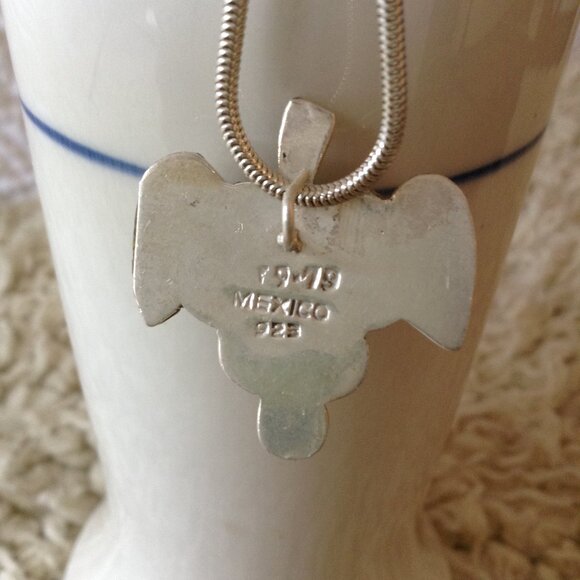 VTG 1979 Sterling Mexican Grape Cluster Necklace, 20" Chain, Inca, Aztec, SILVER - Picture 4 of 4